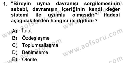 Hukuk Sosyolojisi Dersi 2018 - 2019 Yılı 3 Ders Sınav Soruları 1. Soru