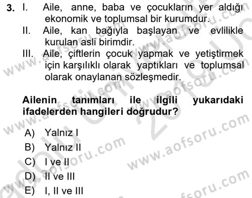 Hukuk Sosyolojisi Dersi 2018 - 2019 Yılı 3 Ders Sınav Soruları 3. Soru
