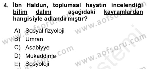 Hukuk Sosyolojisi Dersi Ara Sınavı Deneme Sınav Soruları 4. Soru