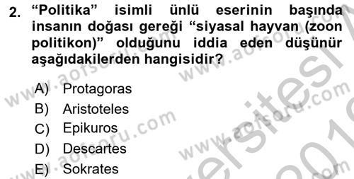 Hukuk Sosyolojisi Dersi 2018 - 2019 Yılı Yaz Okulu Sınav Soruları 2. Soru