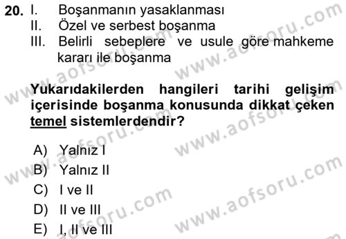 Hukuk Sosyolojisi Dersi 2018 - 2019 Yılı Yaz Okulu Sınav Soruları 20. Soru