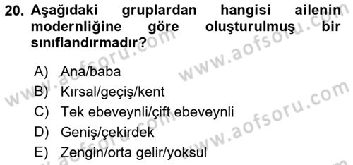 Hukuk Sosyolojisi Dersi 2019 - 2020 Yılı (Final) Dönem Sonu Sınav Soruları 20. Soru