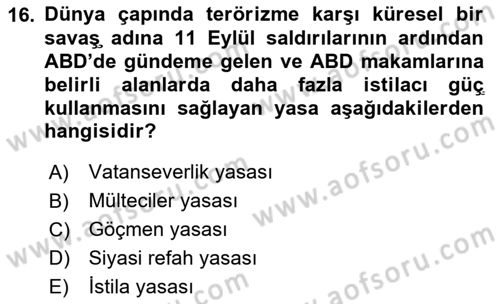 Hukuk Sosyolojisi Dersi 2020 - 2021 Yılı Yaz Okulu Sınav Soruları 16. Soru