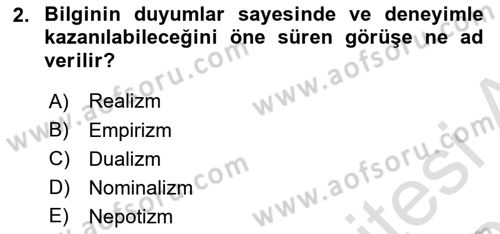Hukuk Sosyolojisi Dersi 2020 - 2021 Yılı Yaz Okulu Sınav Soruları 2. Soru