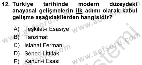 Hukuk Sosyolojisi Dersi 2021 - 2022 Yılı Yaz Okulu Sınav Soruları 12. Soru