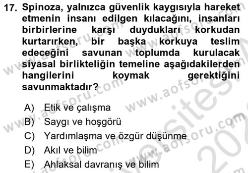 Hukuk Sosyolojisi Dersi 2021 - 2022 Yılı Yaz Okulu Sınav Soruları 17. Soru