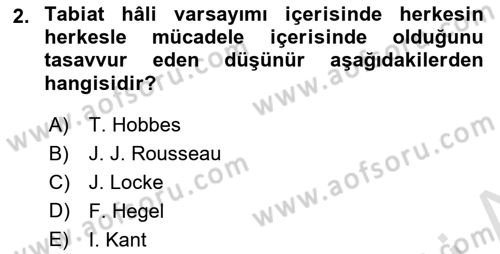 Hukuk Sosyolojisi Dersi 2021 - 2022 Yılı Yaz Okulu Sınav Soruları 2. Soru