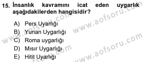 Hukuk Sosyolojisi Dersi 2022 - 2023 Yılı (Final) Dönem Sonu Sınav Soruları 15. Soru