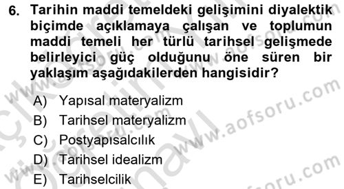 Hukuk Sosyolojisi Dersi 2022 - 2023 Yılı Yaz Okulu Sınav Soruları 6. Soru