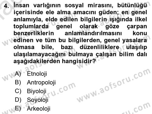 Hukuk Sosyolojisi Dersi 2023 - 2024 Yılı (Vize) Ara Sınav Soruları 4. Soru