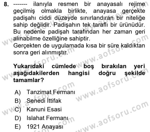 Hukuk Sosyolojisi Dersi 2023 - 2024 Yılı (Final) Dönem Sonu Sınav Soruları 8. Soru