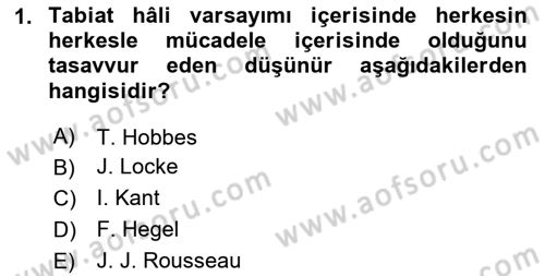 Hukuk Sosyolojisi Dersi 2024 - 2025 Yılı Yaz Okulu Sınav Soruları 1. Soru