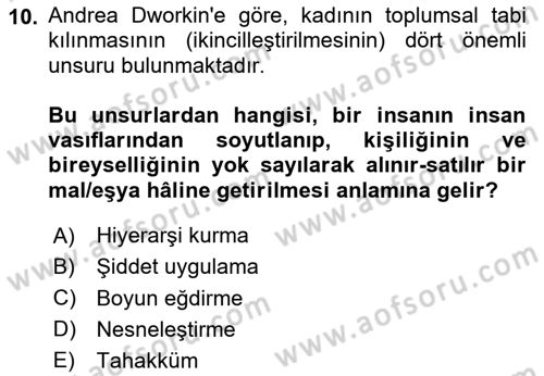 Hukuk Sosyolojisi Dersi 2025 - 2026 Yılı (Final) Dönem Sonu Sınav Soruları 10. Soru
