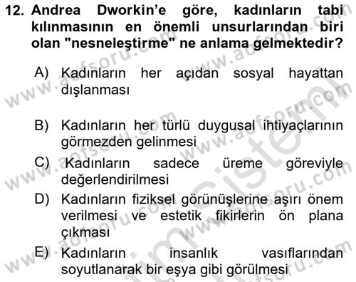 Hukuk Sosyolojisi Dersi 2025 - 2026 Yılı Yaz Okulu Sınav Soruları 12. Soru