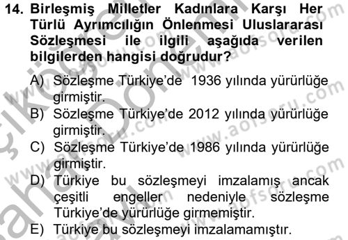 Suç Sosyolojisi Dersi 2012 - 2013 Yılı (Vize) Ara Sınav Soruları 14. Soru
