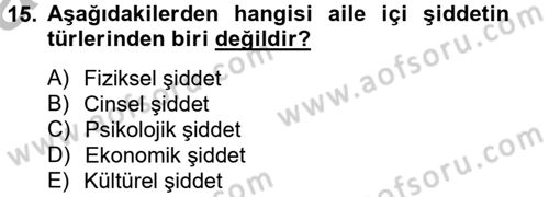 Suç Sosyolojisi Dersi 2012 - 2013 Yılı (Vize) Ara Sınav Soruları 15. Soru