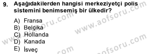 Suç Sosyolojisi Dersi 2012 - 2013 Yılı (Vize) Ara Sınav Soruları 9. Soru