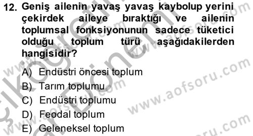 Suç Sosyolojisi Dersi 2013 - 2014 Yılı (Vize) Ara Sınav Soruları 12. Soru