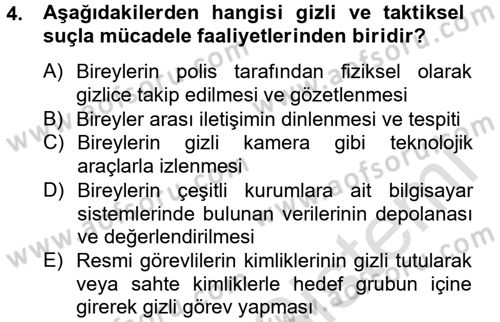 Suç Sosyolojisi Dersi 2013 - 2014 Yılı Tek Ders Sınav Soruları 4. Soru