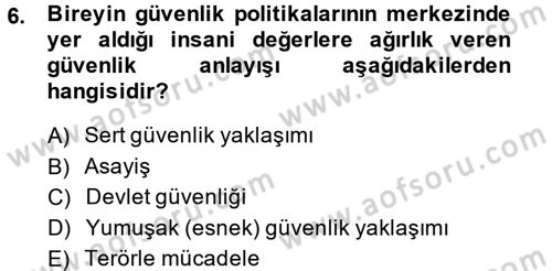 Suç Sosyolojisi Dersi 2014 - 2015 Yılı (Vize) Ara Sınav Soruları 6. Soru