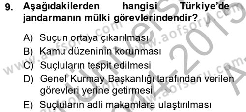 Suç Sosyolojisi Dersi 2014 - 2015 Yılı (Vize) Ara Sınav Soruları 9. Soru
