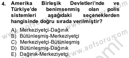 Suç Sosyolojisi Dersi 2014 - 2015 Yılı Tek Ders Sınav Soruları 4. Soru