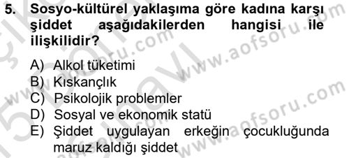 Suç Sosyolojisi Dersi 2014 - 2015 Yılı Tek Ders Sınav Soruları 5. Soru