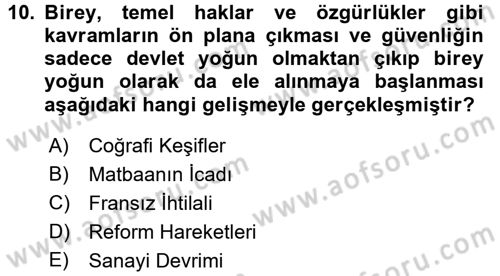 Suç Sosyolojisi Dersi 2015 - 2016 Yılı (Vize) Ara Sınav Soruları 10. Soru