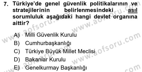 Suç Sosyolojisi Dersi 2015 - 2016 Yılı (Vize) Ara Sınav Soruları 7. Soru
