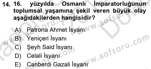 Suç Sosyolojisi Dersi 2015 - 2016 Yılı (Final) Dönem Sonu Sınav Soruları 14. Soru