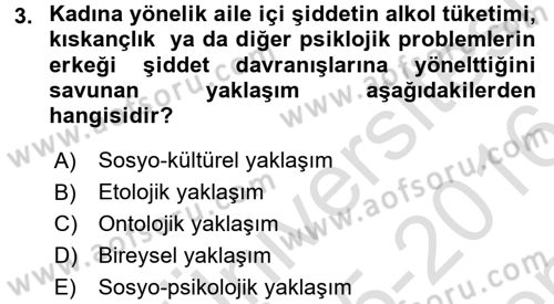 Suç Sosyolojisi Dersi 2015 - 2016 Yılı (Final) Dönem Sonu Sınav Soruları 3. Soru