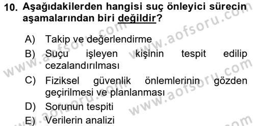 Suç Sosyolojisi Dersi 2015 - 2016 Yılı Tek Ders Sınav Soruları 10. Soru
