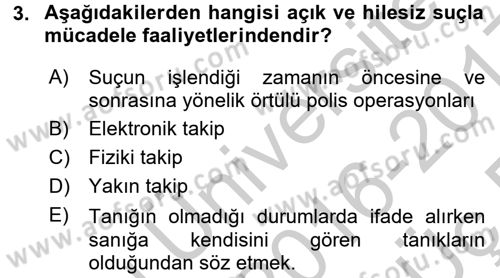 Suç Sosyolojisi Dersi 2016 - 2017 Yılı 3 Ders Sınav Soruları 3. Soru