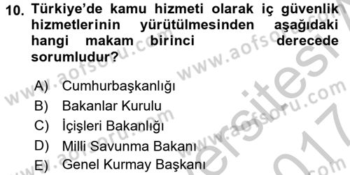 Suç Sosyolojisi Dersi 2016 - 2017 Yılı (Vize) Ara Sınav Soruları 10. Soru