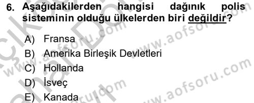 Suç Sosyolojisi Dersi 2016 - 2017 Yılı (Vize) Ara Sınav Soruları 6. Soru