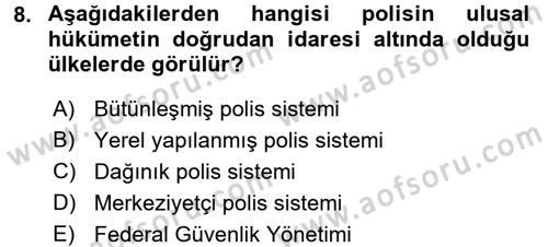 Suç Sosyolojisi Dersi 2016 - 2017 Yılı (Vize) Ara Sınav Soruları 8. Soru