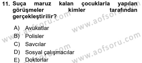 Suç Sosyolojisi Dersi 2016 - 2017 Yılı (Final) Dönem Sonu Sınav Soruları 11. Soru