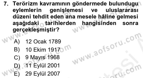 Suç Sosyolojisi Dersi 2017 - 2018 Yılı 3 Ders Sınav Soruları 7. Soru