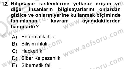 Suç Sosyolojisi Dersi 2018 - 2019 Yılı 3 Ders Sınav Soruları 12. Soru