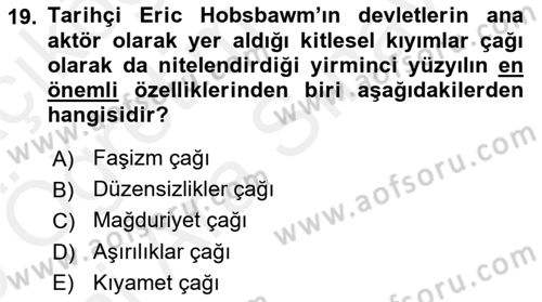 Suç Sosyolojisi Dersi 2018 - 2019 Yılı (Vize) Ara Sınav Soruları 19. Soru