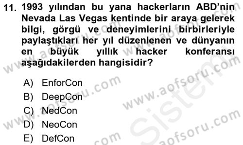 Suç Sosyolojisi Dersi 2018 - 2019 Yılı (Final) Dönem Sonu Sınav Soruları 11. Soru