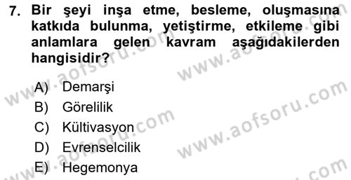 Suç Sosyolojisi Dersi 2018 - 2019 Yılı (Final) Dönem Sonu Sınav Soruları 7. Soru