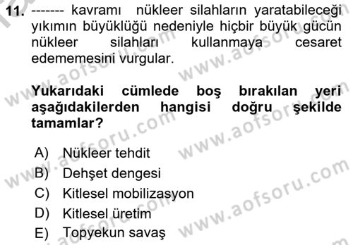 Suç Sosyolojisi Dersi 2018 - 2019 Yılı Yaz Okulu Sınav Soruları 11. Soru