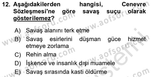 Suç Sosyolojisi Dersi 2020 - 2021 Yılı Yaz Okulu Sınav Soruları 12. Soru