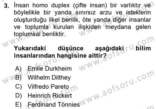 Suç Sosyolojisi Dersi 2020 - 2021 Yılı Yaz Okulu Sınav Soruları 3. Soru