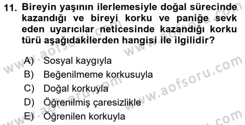 Suç Sosyolojisi Dersi 2021 - 2022 Yılı (Vize) Ara Sınav Soruları 11. Soru