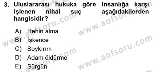 Suç Sosyolojisi Dersi 2021 - 2022 Yılı (Final) Dönem Sonu Sınav Soruları 3. Soru