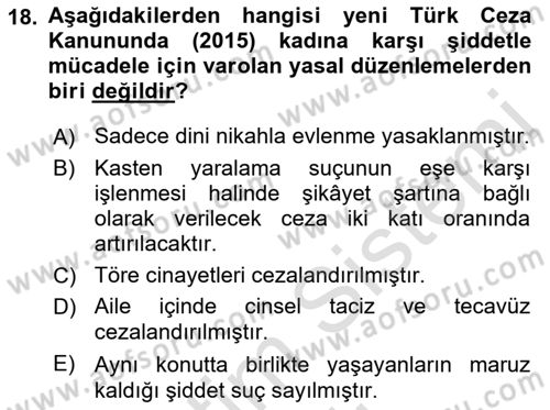 Suç Sosyolojisi Dersi 2022 - 2023 Yılı Yaz Okulu Sınav Soruları 18. Soru