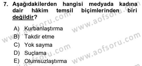 Suç Sosyolojisi Dersi 2023 - 2024 Yılı (Final) Dönem Sonu Sınav Soruları 7. Soru