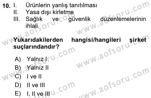 Suç Sosyolojisi Dersi 2024 - 2025 Yılı (Vize) Ara Sınav Soruları 10. Soru